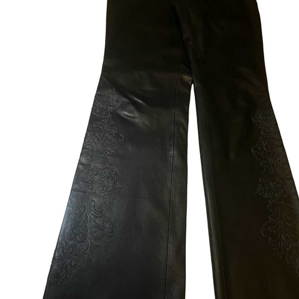 Harley Davidson - Leather Patched Bootcut Pants - image 2