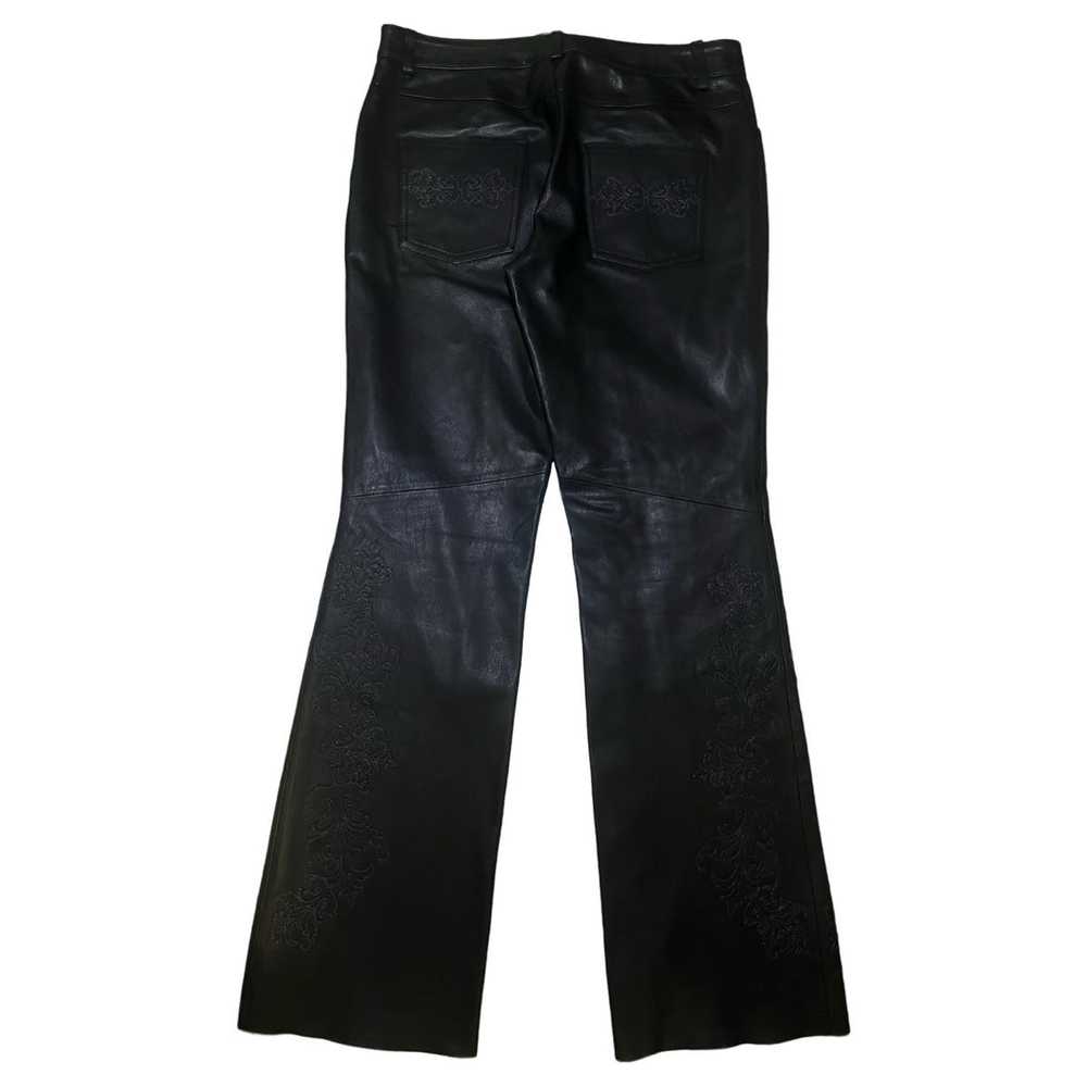 Harley Davidson - Leather Patched Bootcut Pants - image 3