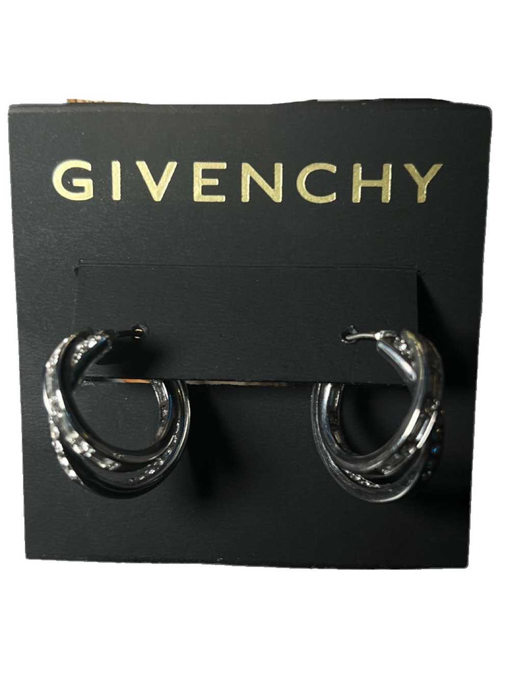 Givenchy Double Hoop Crystal Earrings - image 2