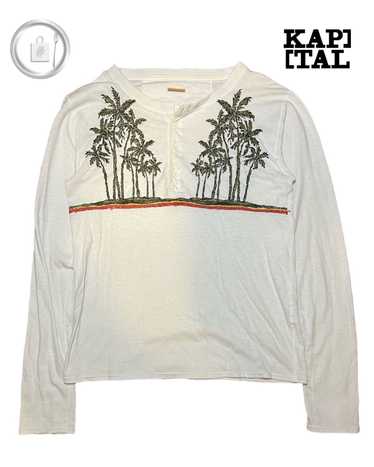 Kapital Palm Tree embroidery Henley