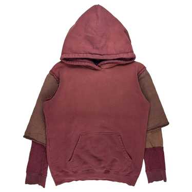 Undercover AW03 Maroon Layered Hoodie - image 1