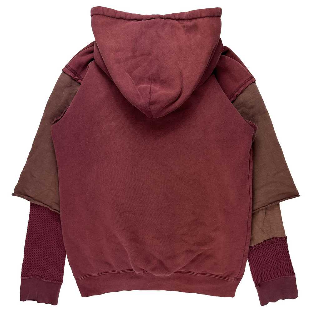 Undercover AW03 Maroon Layered Hoodie - image 2