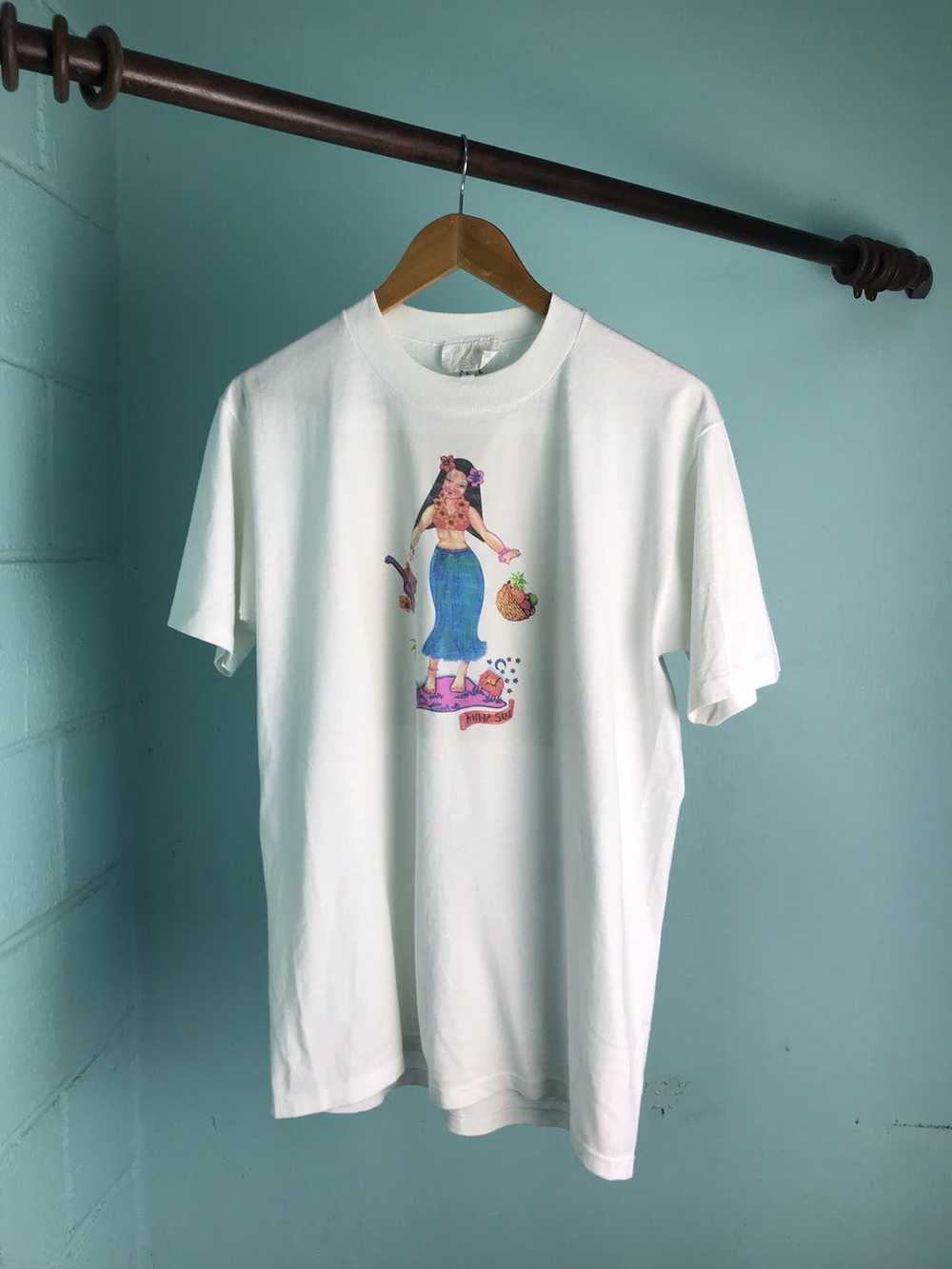 Vintage - 90s Anna Sui Hawaii Girl Tee - image 3