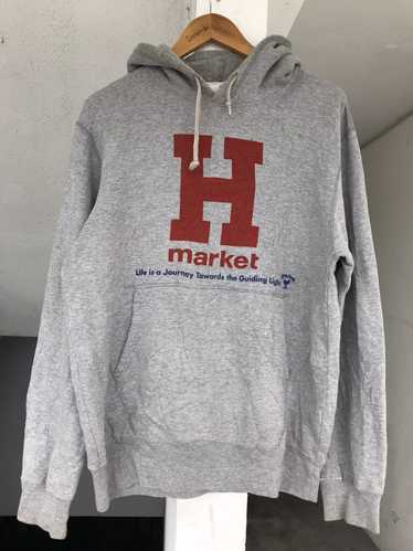 Vintage 90’s Hollywood Ranch Market hot Crewneck Sweatshirt Spellout HR Market Hardwear Print Front Back Pullover Size Large