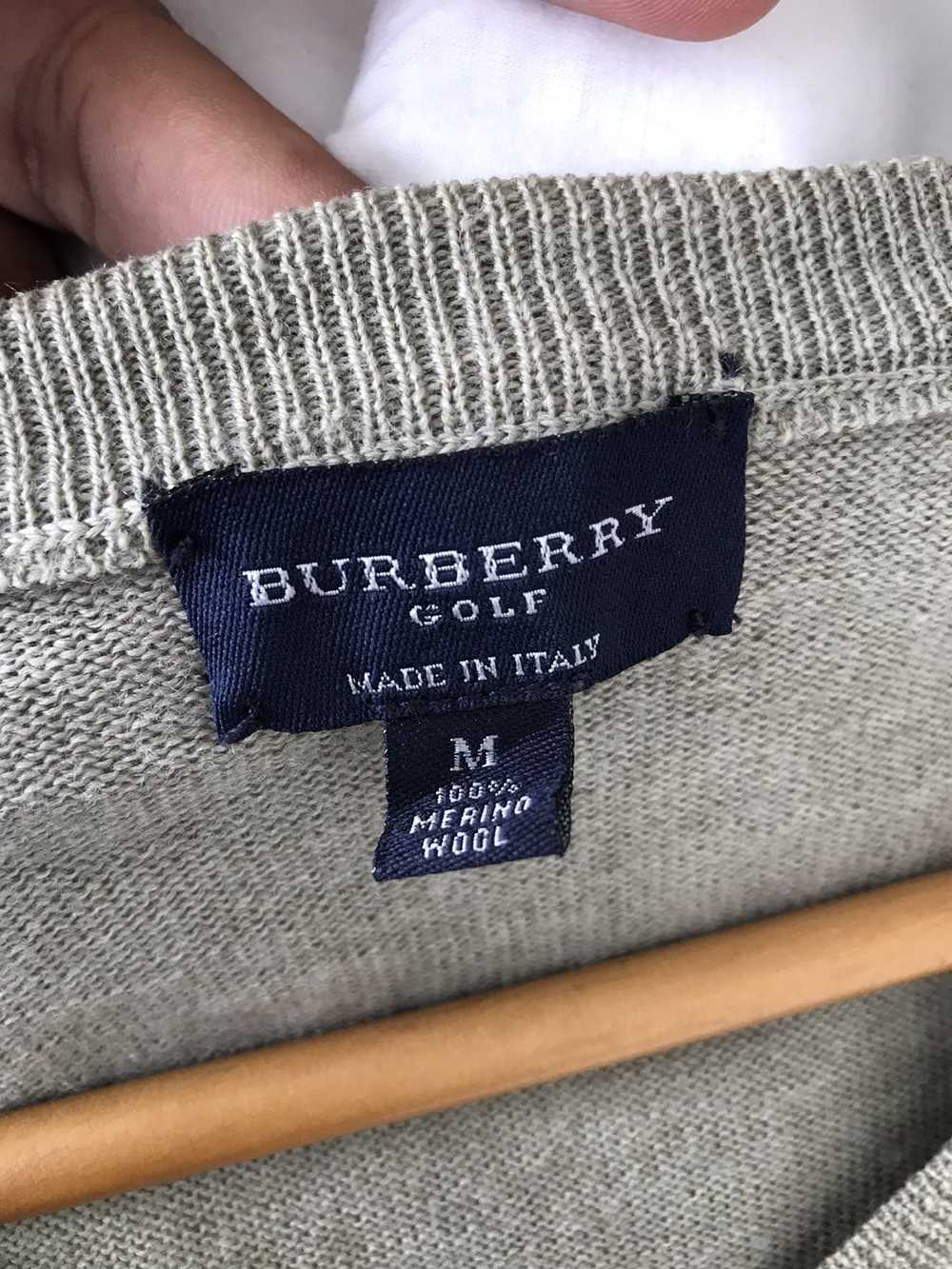Vintage - 90s Burberry Golf wool Knit - image 10