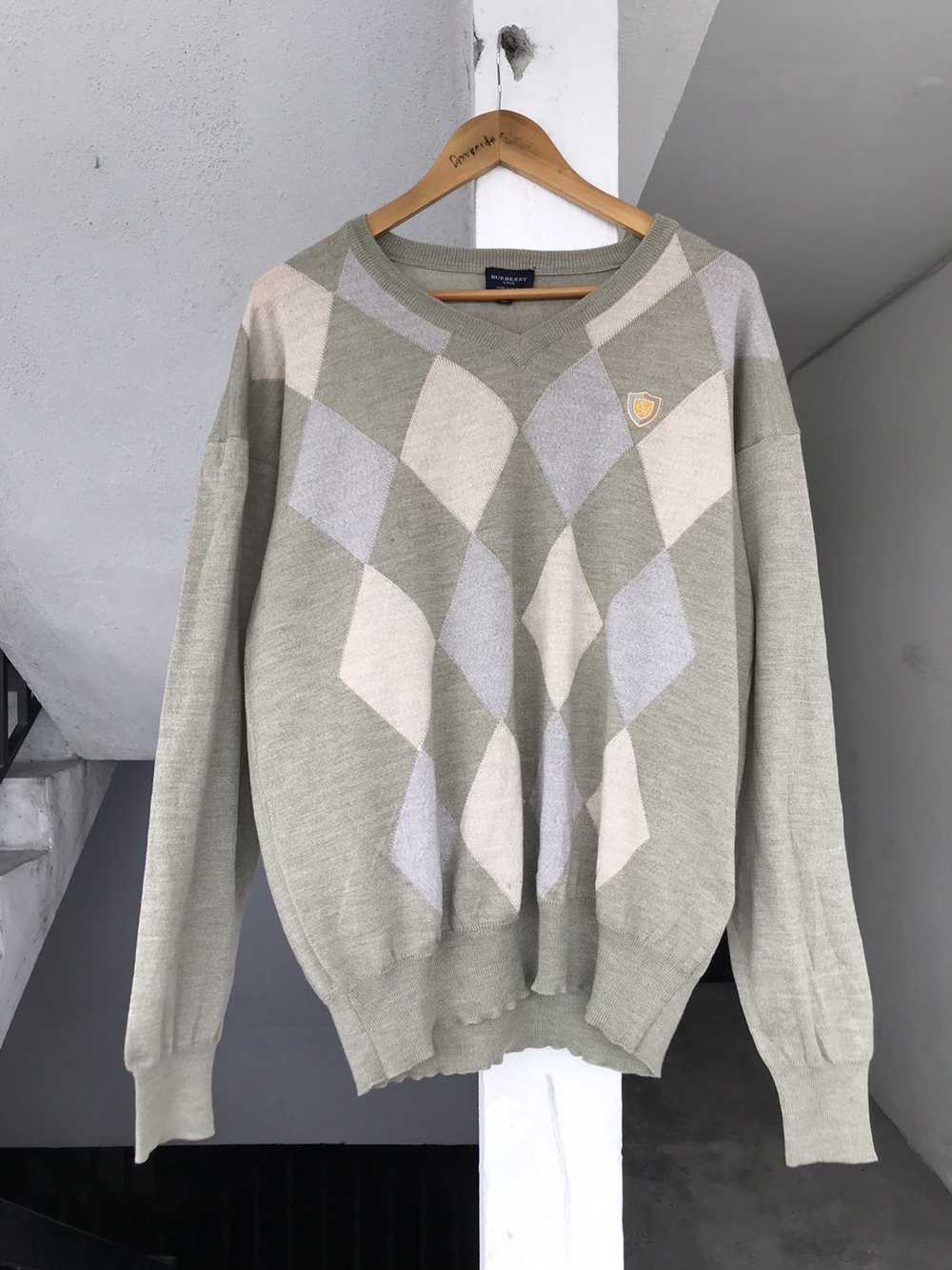 Vintage - 90s Burberry Golf wool Knit - image 1