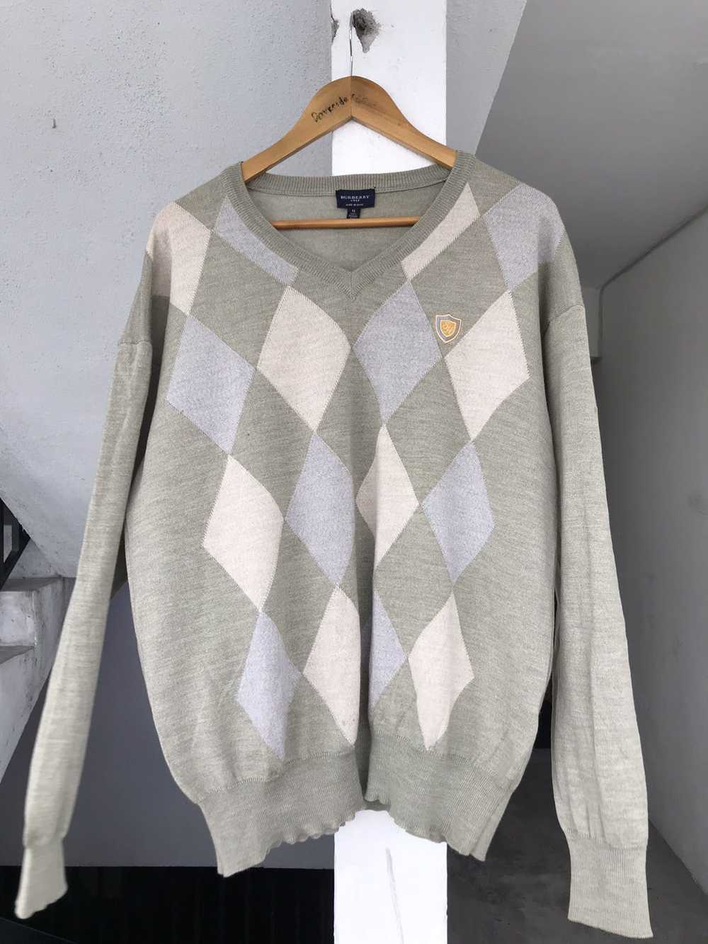 Vintage - 90s Burberry Golf wool Knit - image 2