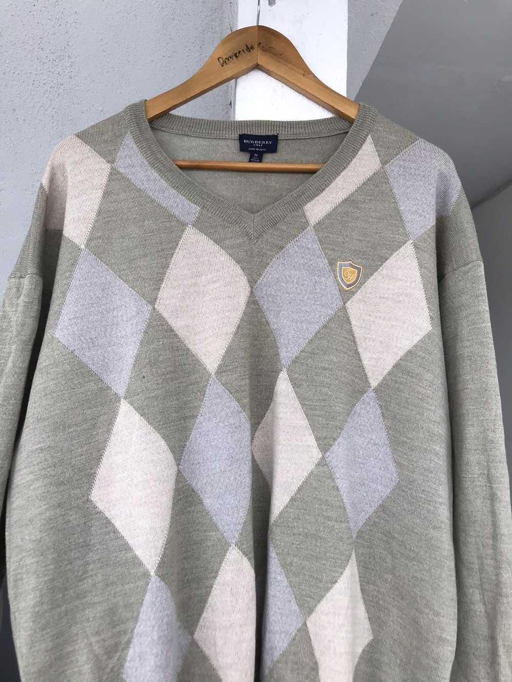 Vintage - 90s Burberry Golf wool Knit - image 5