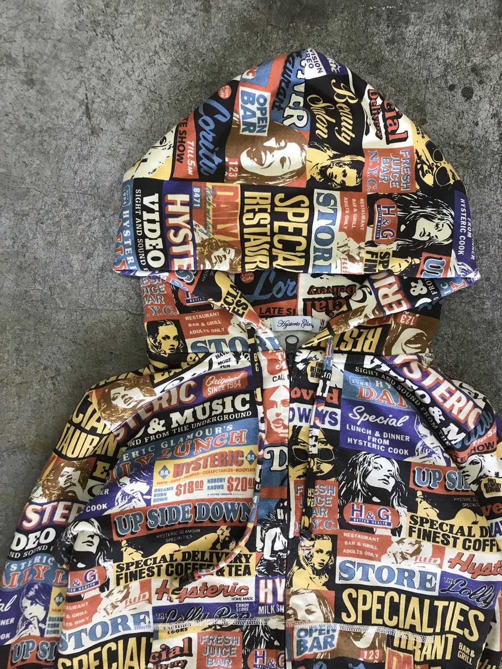 Rare Hysteric Glamour Fullprint Zipper Hoodie - image 4