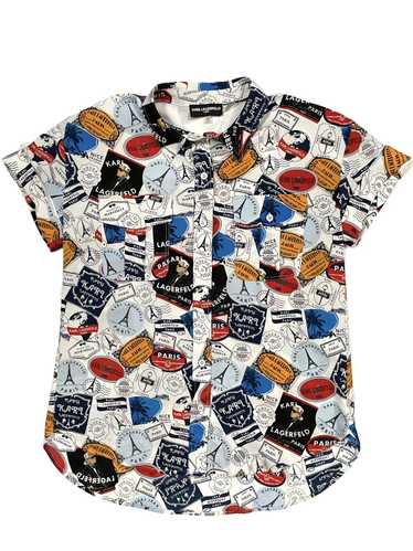 Karl Lagerfeld - Graphic Short Sleeve Button Up S… - image 1