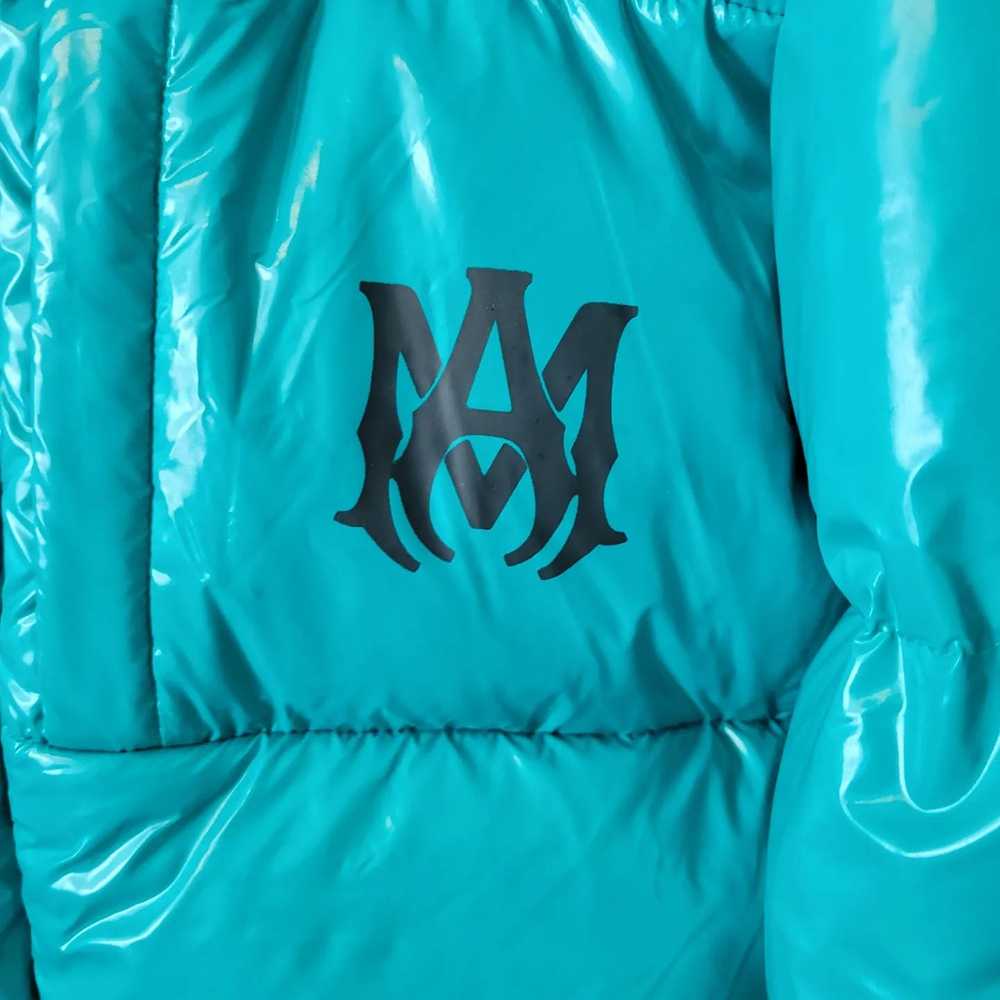 Amiri Teal Oversized Puffer Jacket Size Small - image 3