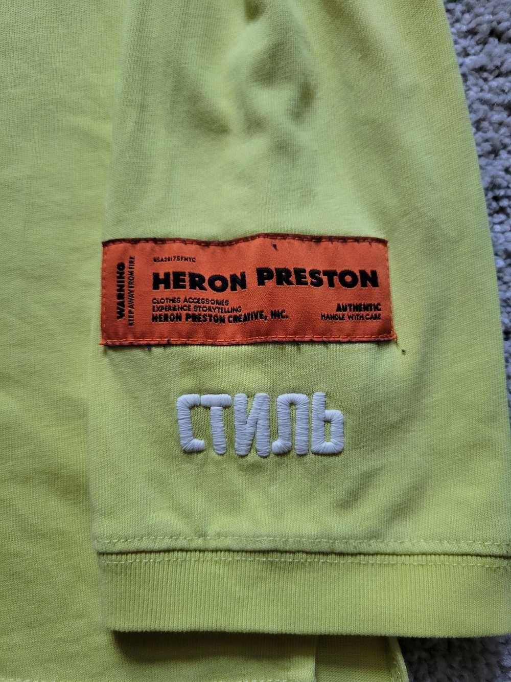 Heron Preston Style Neon Yellow Mock Neck Long Sl… - image 4