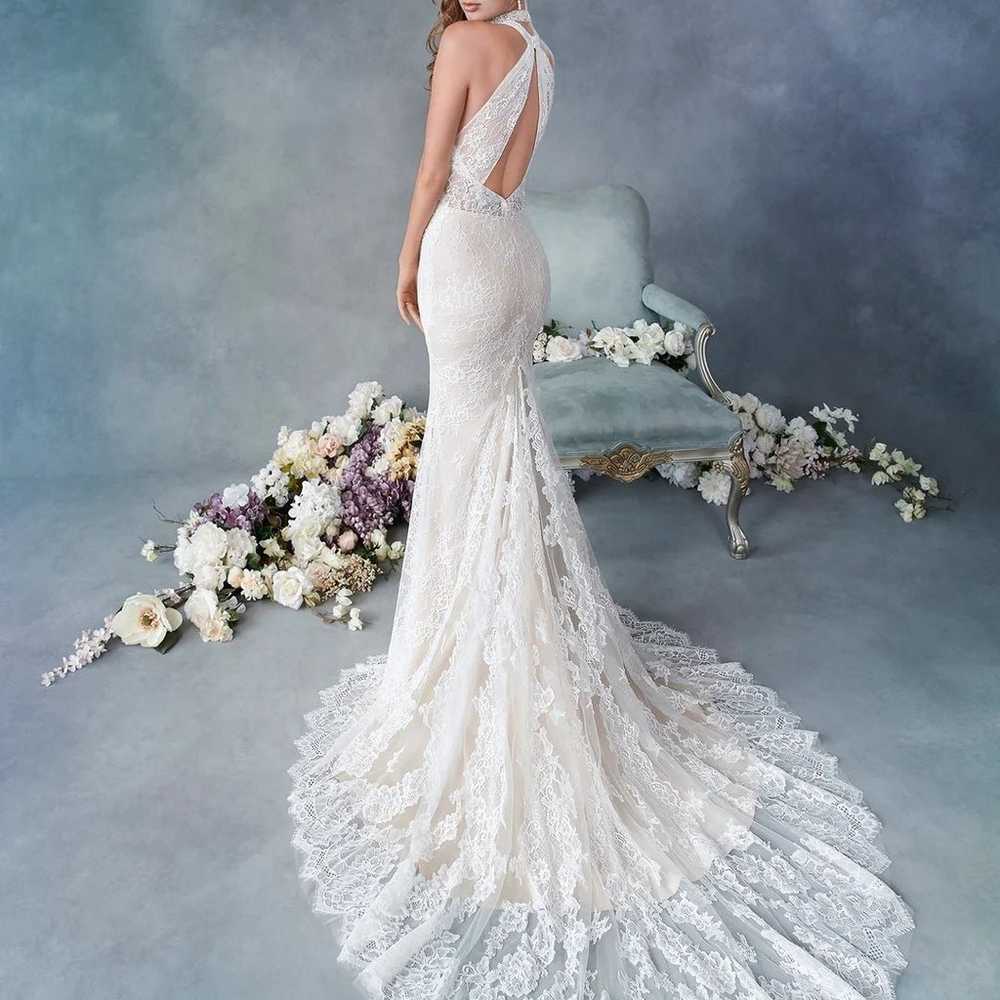Kenneth Winston wedding dress, Ivory/champagne - image 3