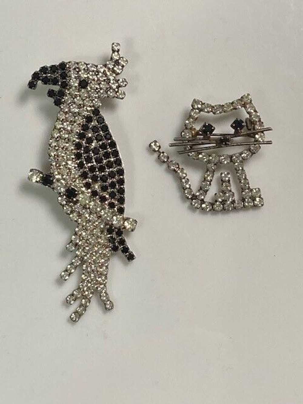 Vintage Lot of Paste/Costume Jewelry, Cat and Par… - image 1