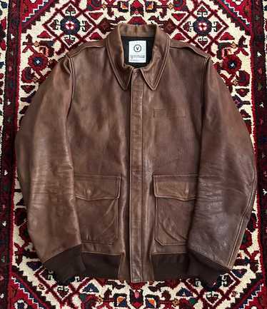 VISVIM ELMENDORF initial V-mark A2 leather jacket - image 1