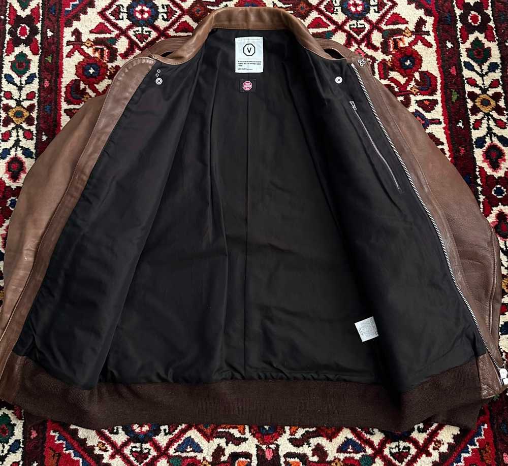 VISVIM ELMENDORF initial V-mark A2 leather jacket - image 2