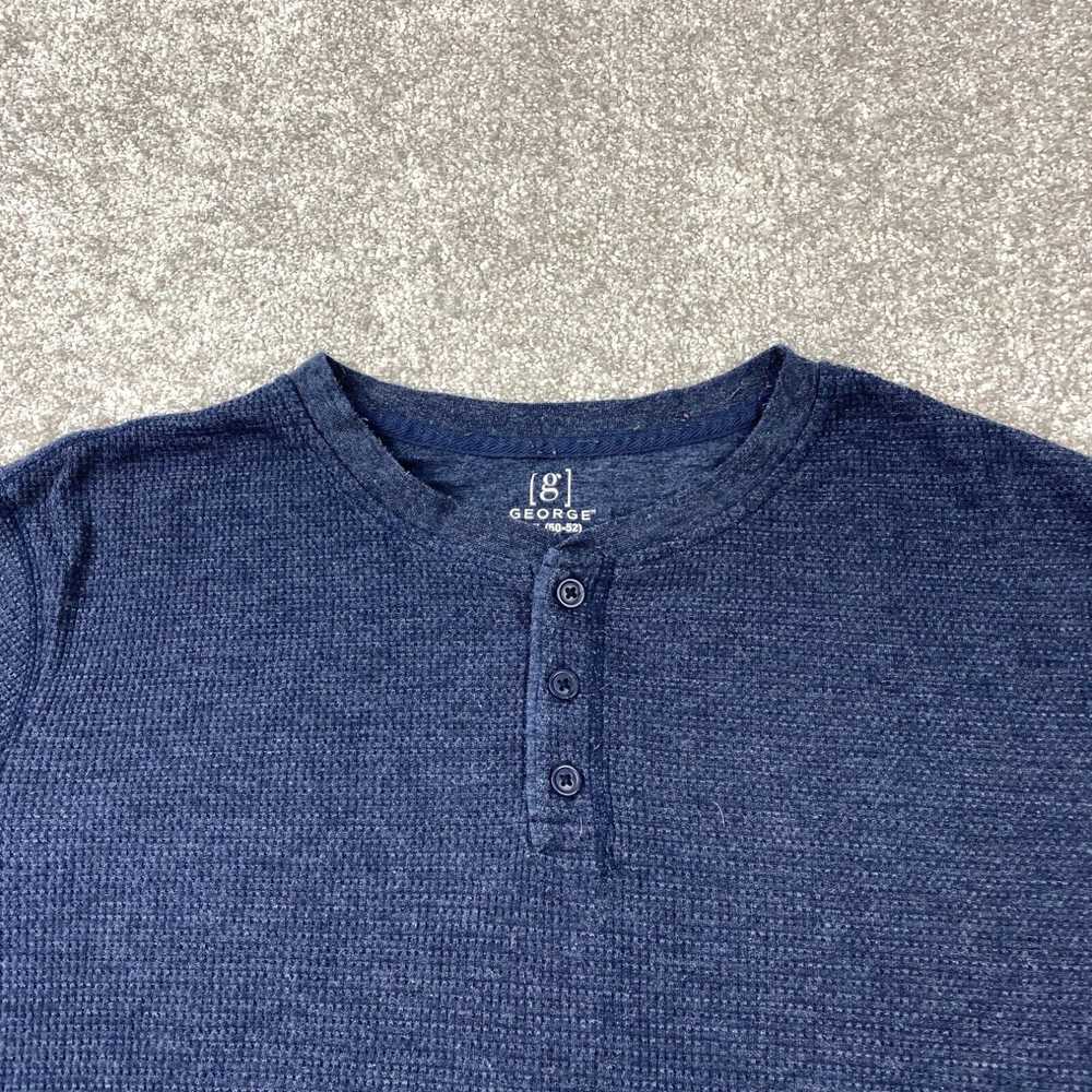 George George Pullover Knit Henley Shirt Men's Si… - image 2