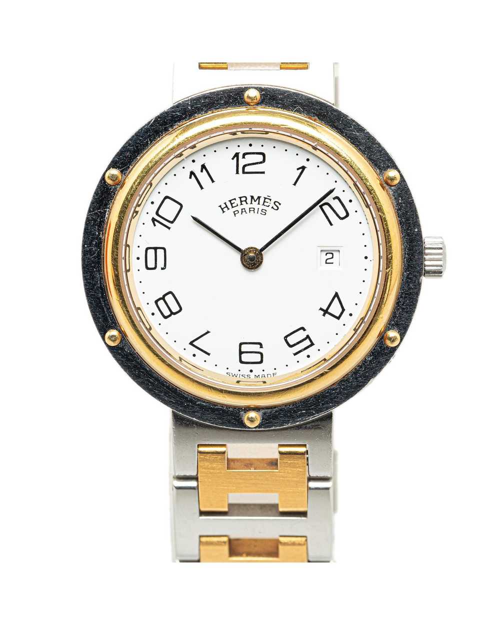 Hermes Stainless Steel Quartz Clipper Watch - image 3