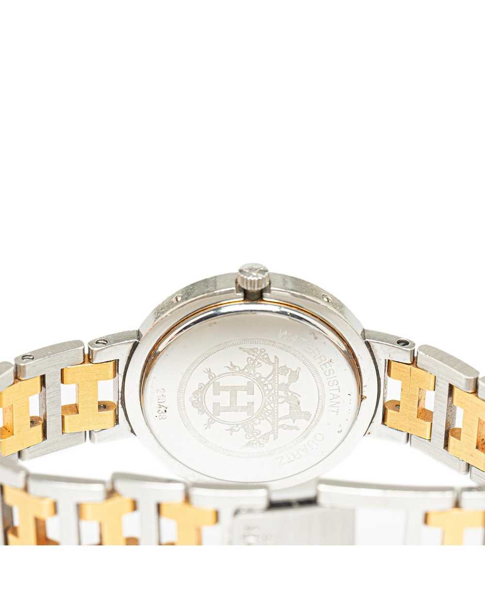 Hermes Stainless Steel Quartz Clipper Watch - image 5