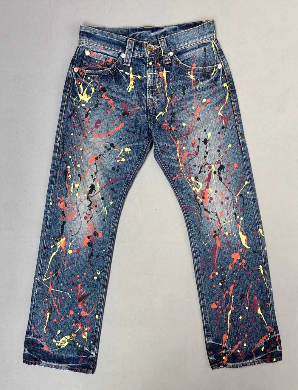 Distressed Denim - Co & Lu Colourful Paint Splash… - image 1