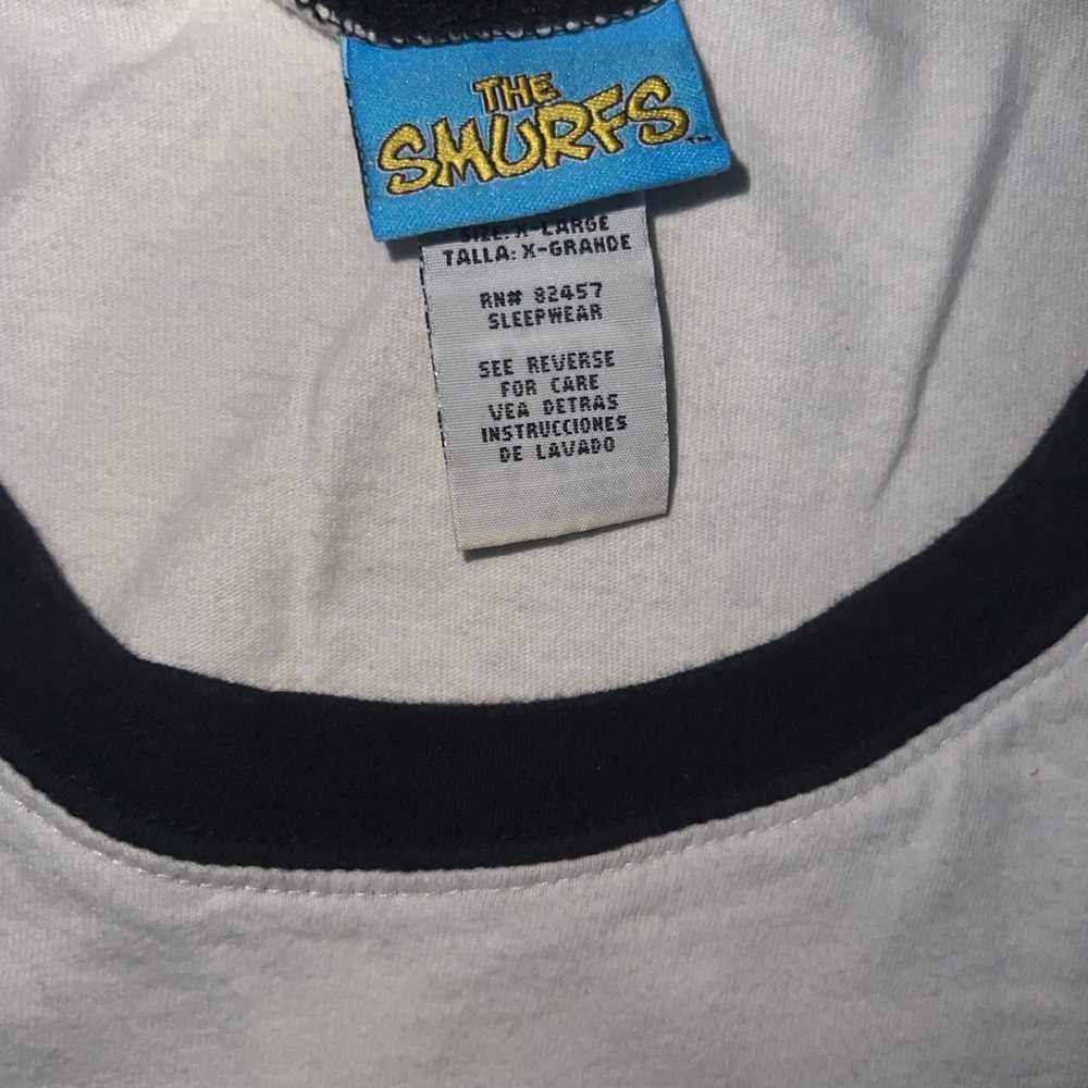 2010 The Smurfs “Lazy” Graphic Ringer Shirt - image 3