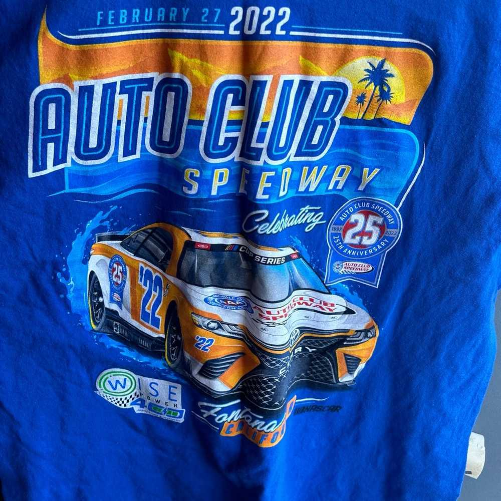 Nascar Auto Club Speed way 2022 t shirt - image 3