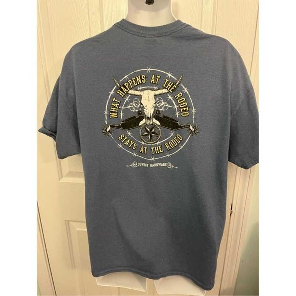 Gildan Light Gray Blue #Rodeo T-Shirt. Size XL - image 6