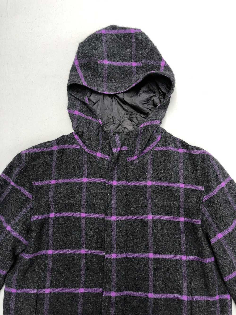 Paul Smith Plaid Tartan Hooded Wool Jacket - image 3