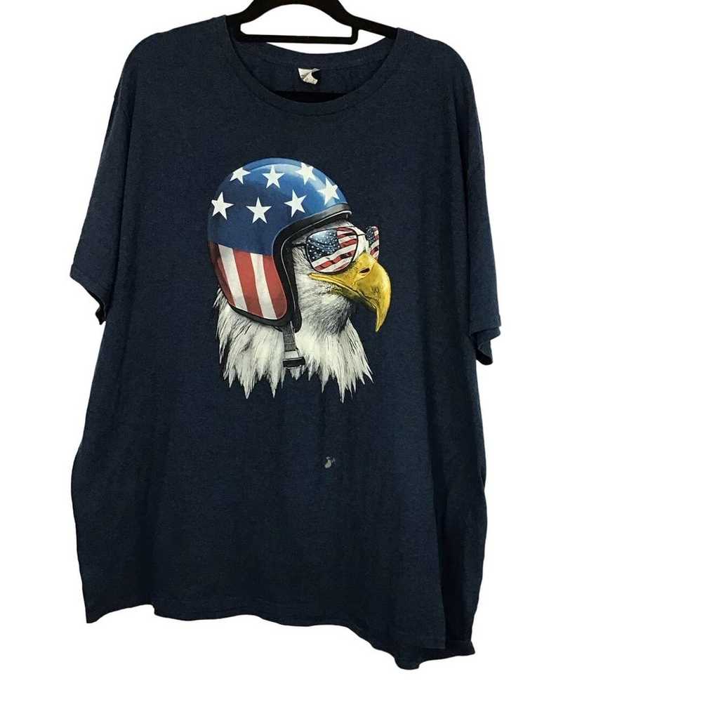 Sprit of America Bald Eagle Graphic Biker Tee Shi… - image 1