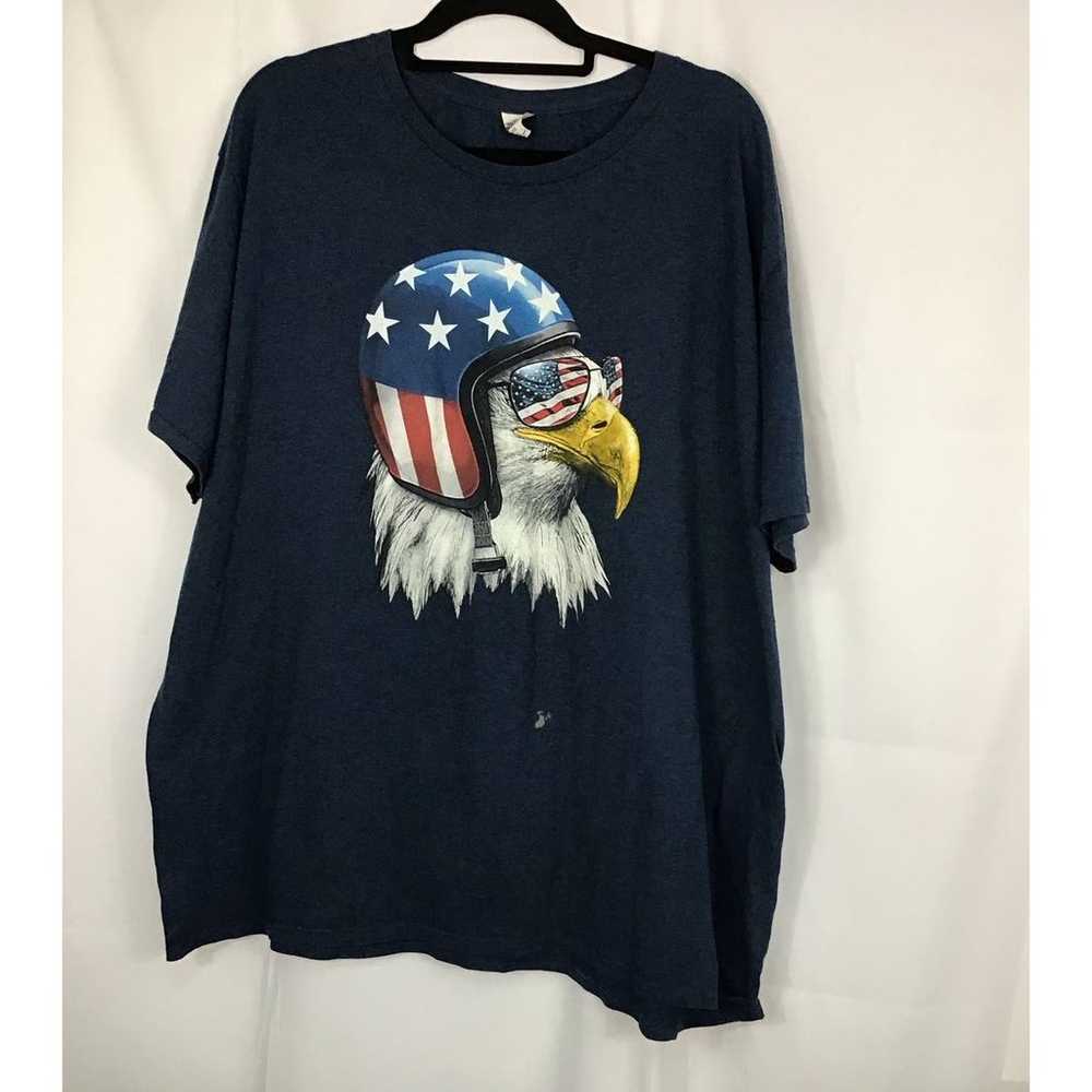 Sprit of America Bald Eagle Graphic Biker Tee Shi… - image 4