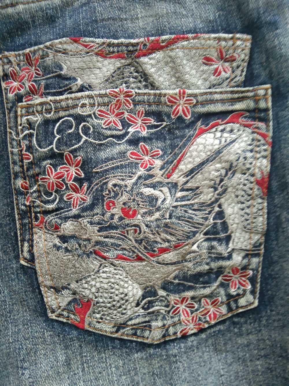 Vintage - VINTAGE SUKAJAN EMBROIDERY FISH KOI & D… - image 3