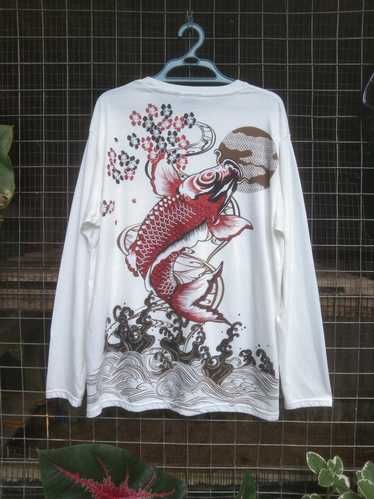 Japanese Brand - VINTAGE KOI FISH SUKAJAN SHIRT - image 1