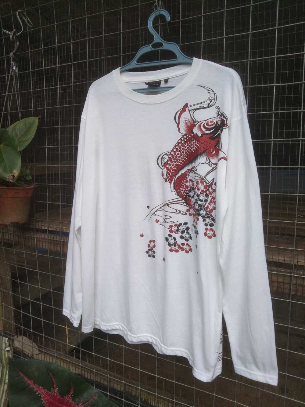 Japanese Brand - VINTAGE KOI FISH SUKAJAN SHIRT - image 4