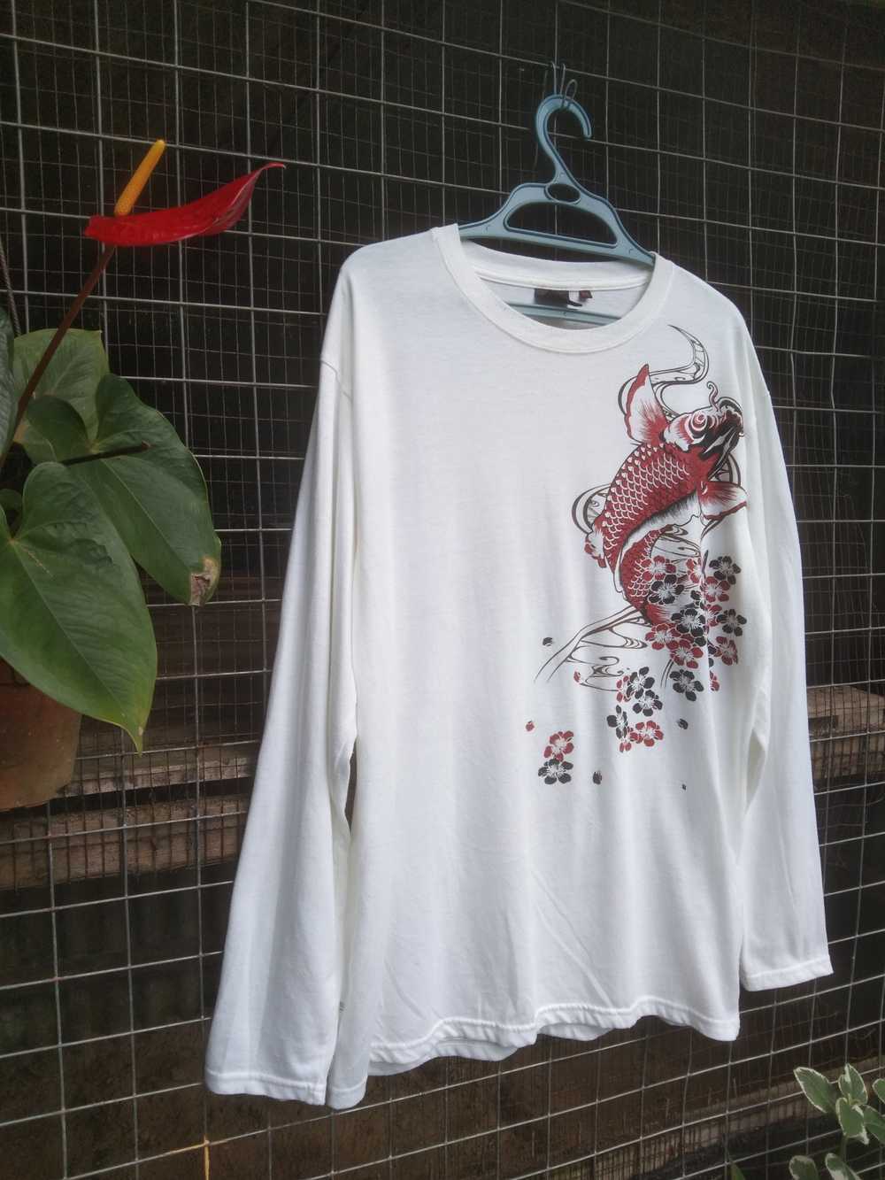 Japanese Brand - VINTAGE KOI FISH SUKAJAN SHIRT - image 5