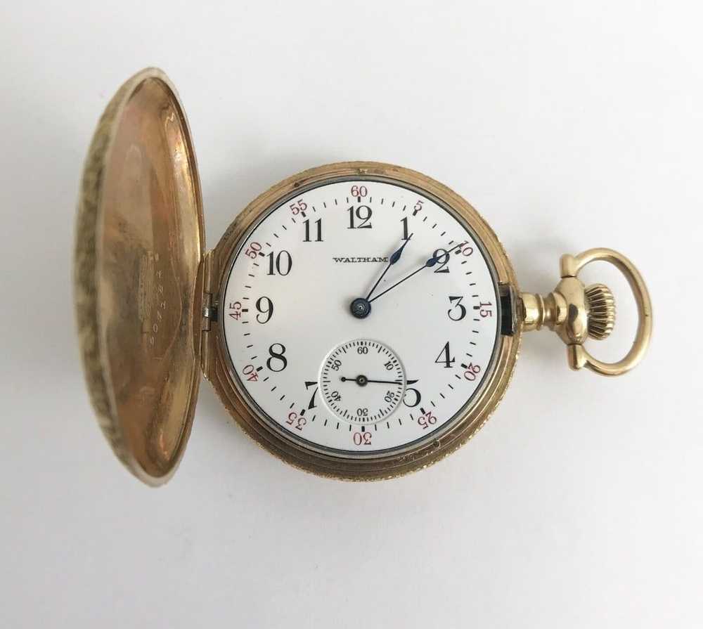 Antique Waltham Ornate Pocket Watch 14K Yellow Go… - image 10