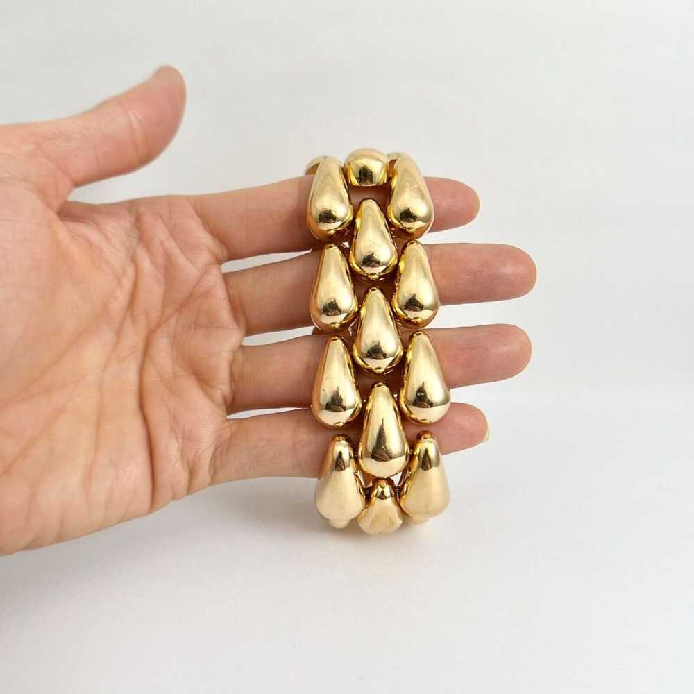 Vintage Wide Chunky Claw Panther Chain Link Brace… - image 2