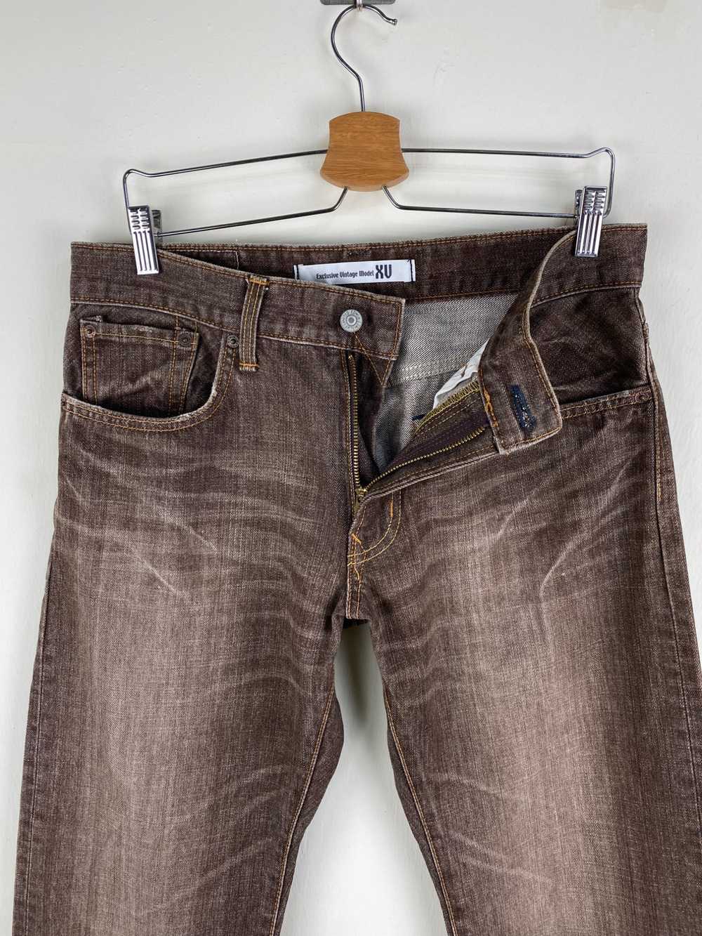 EXCLUSIVE VINTAGE MODEL EDWIN BROWN FADED JEAN ST… - image 4