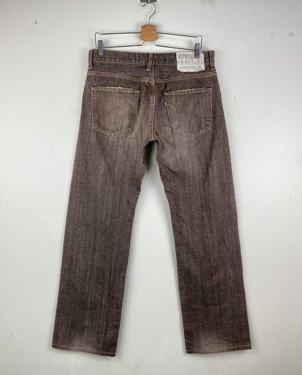 EXCLUSIVE VINTAGE MODEL EDWIN BROWN FADED JEAN ST… - image 5