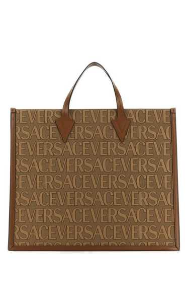 Embroidered canvas Versace Allover shopping bag