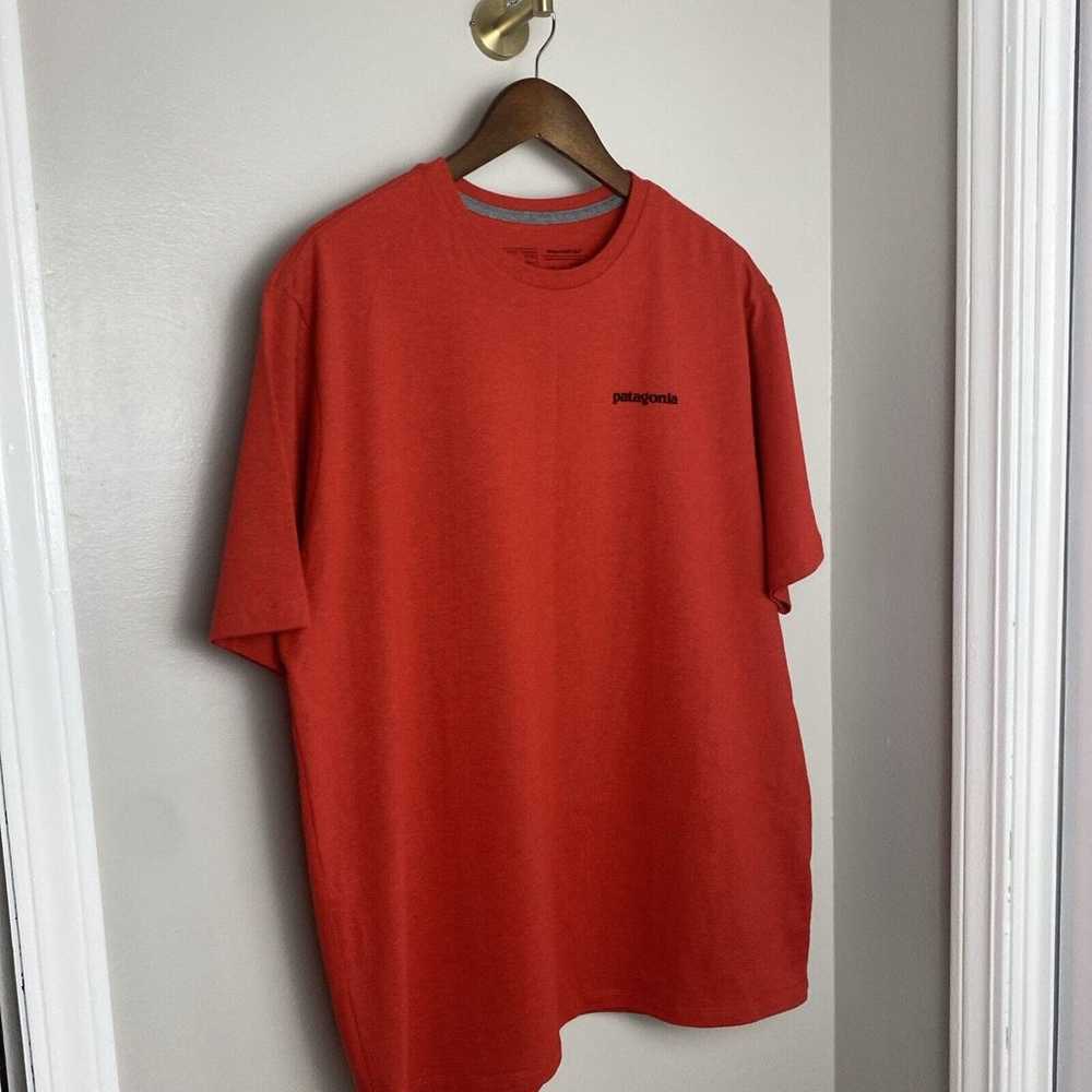 Patagonia Mens Graphic T-Shirt Red Spellout Logo … - image 5