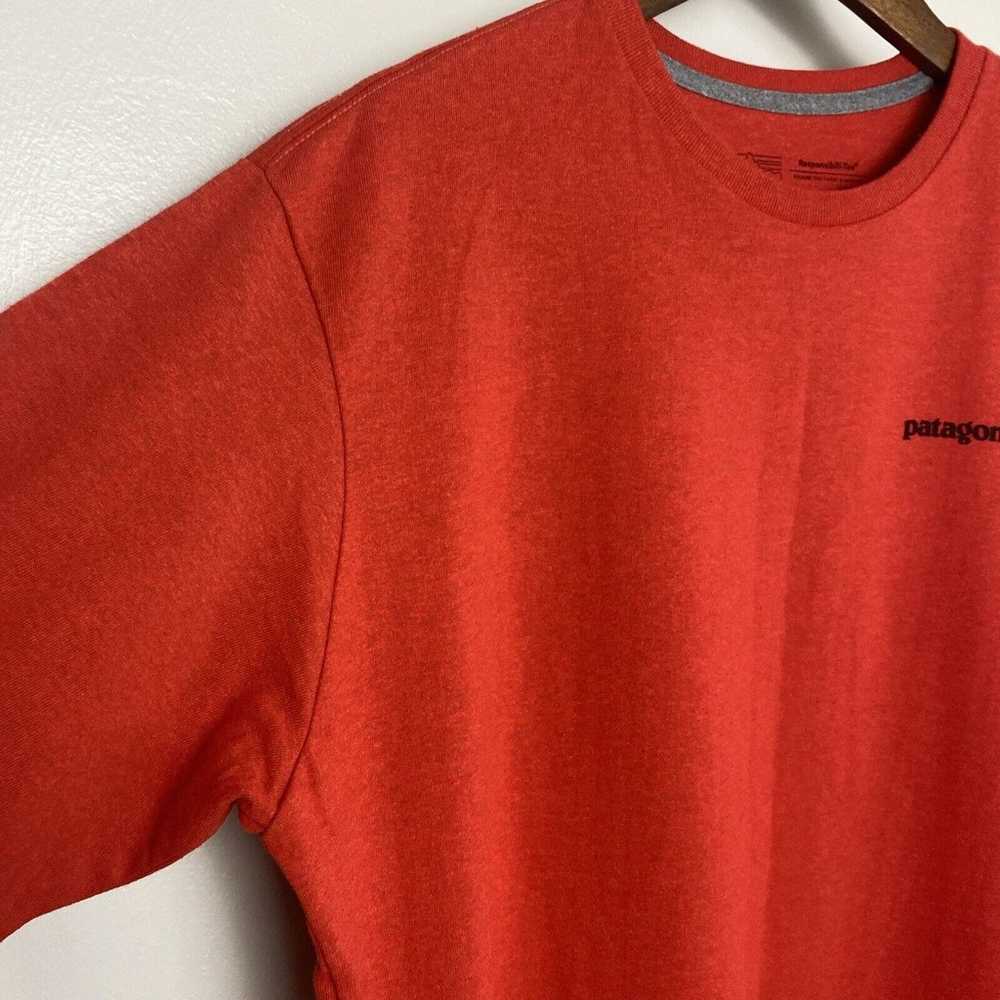 Patagonia Mens Graphic T-Shirt Red Spellout Logo … - image 6