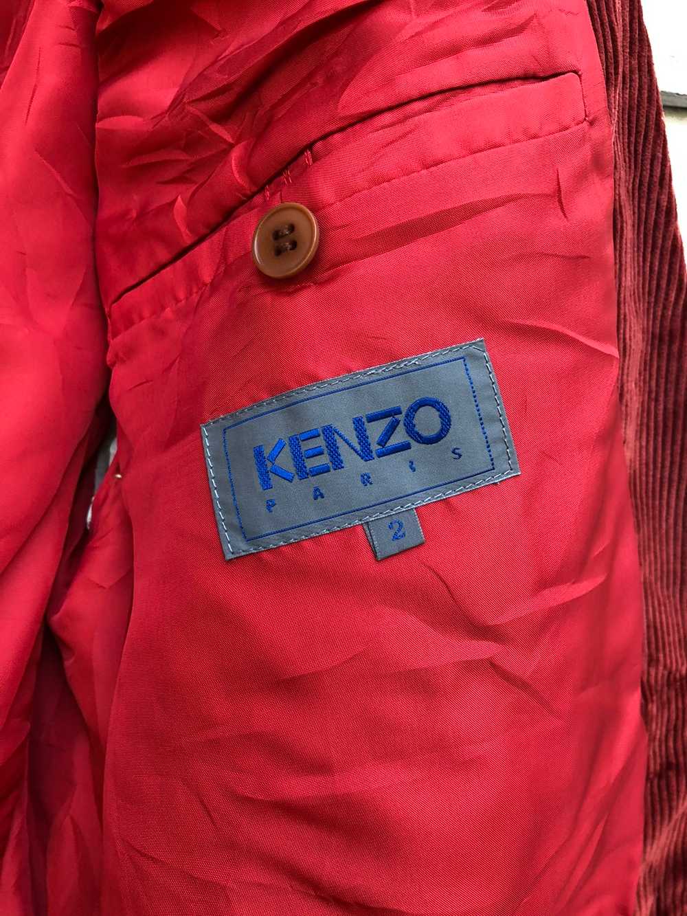 Vintage - Vintage Kenzo Corduroy Tailored Red Jac… - image 8