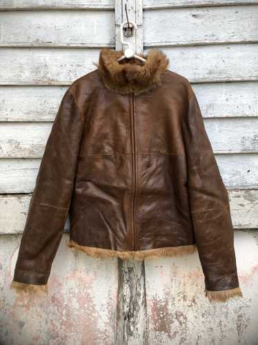 Genuine Leather - Belvest Leather Reverse Mink Fu… - image 1