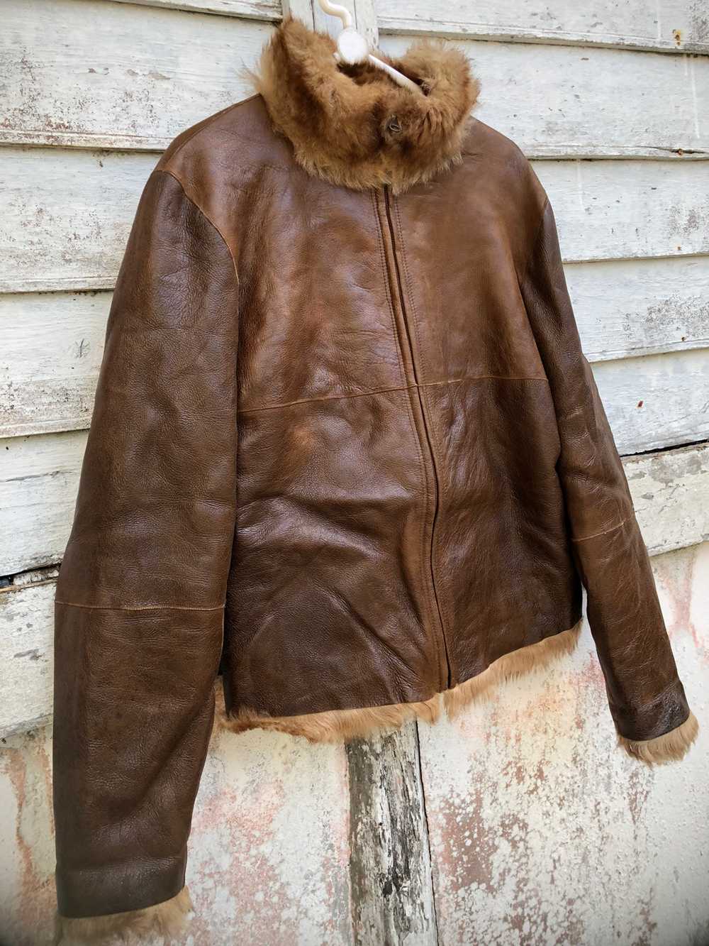 Genuine Leather - Belvest Leather Reverse Mink Fu… - image 5