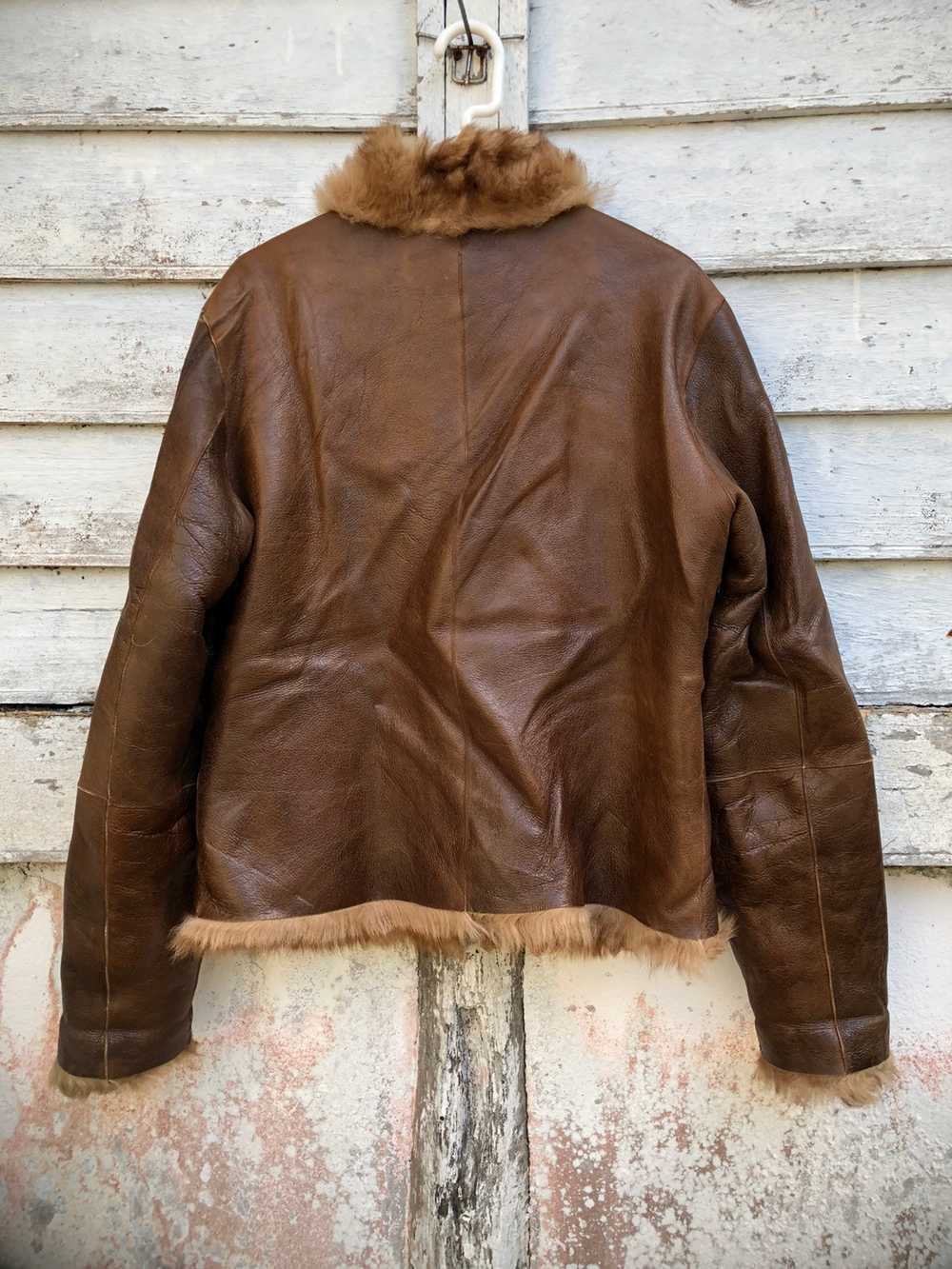 Genuine Leather - Belvest Leather Reverse Mink Fu… - image 7