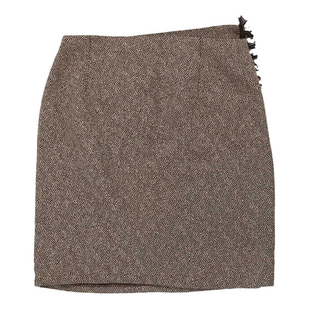 Kenzo Wrap Skirt - Small Brown Silk Blend - image 1