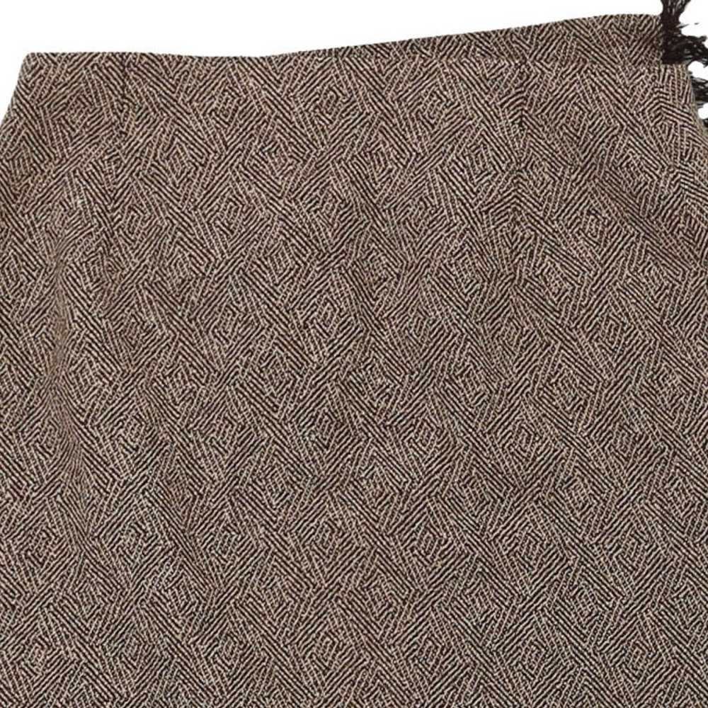 Kenzo Wrap Skirt - Small Brown Silk Blend - image 5
