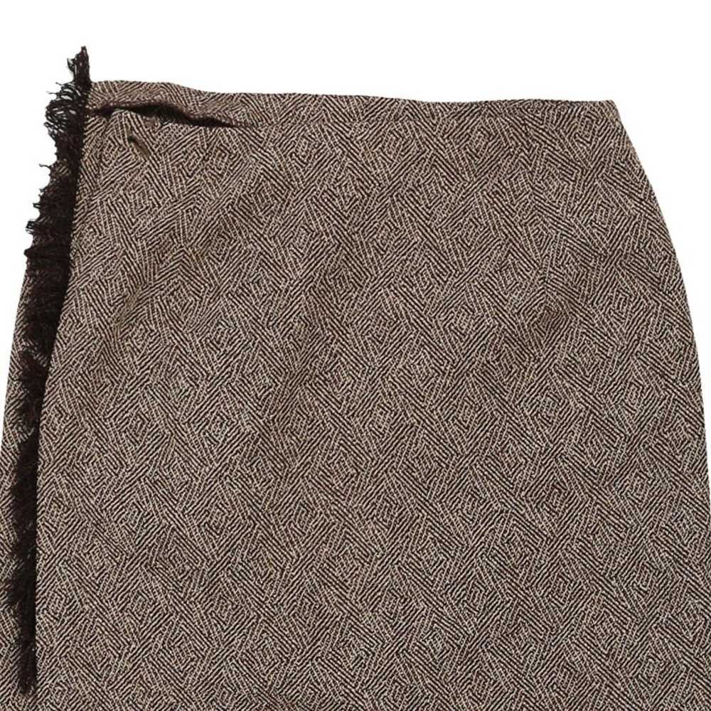 Kenzo Wrap Skirt - Small Brown Silk Blend - image 7