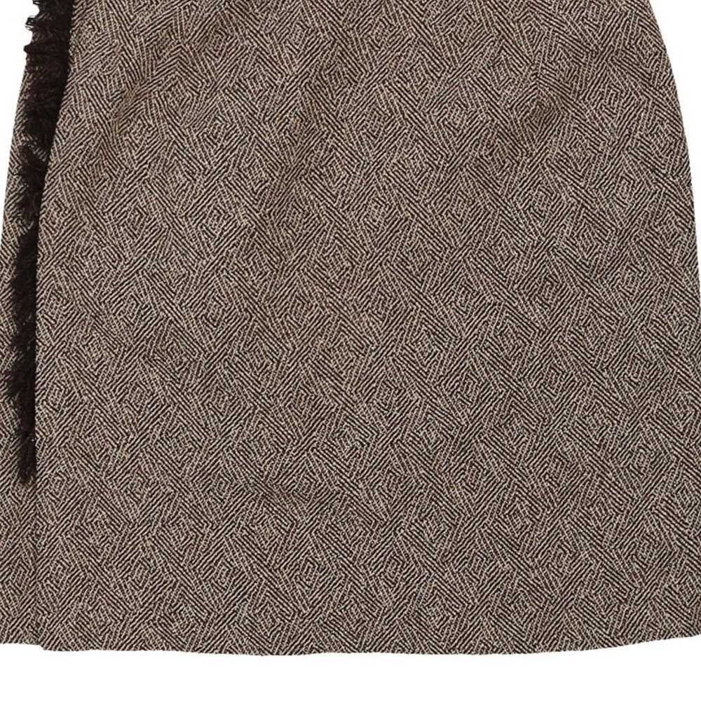 Kenzo Wrap Skirt - Small Brown Silk Blend - image 8