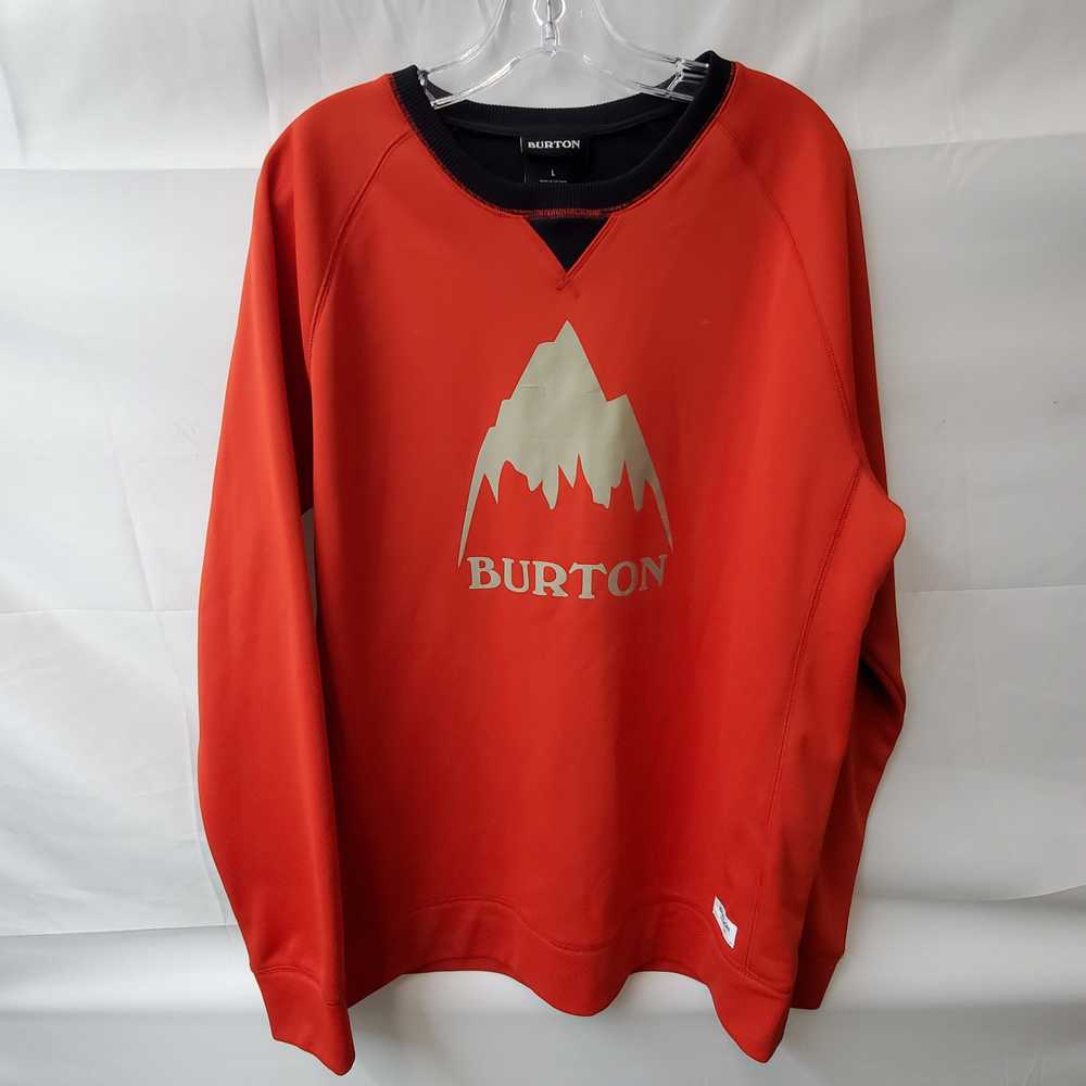 Burton Bright Orange Pullover Sweatshirt Size L - image 1